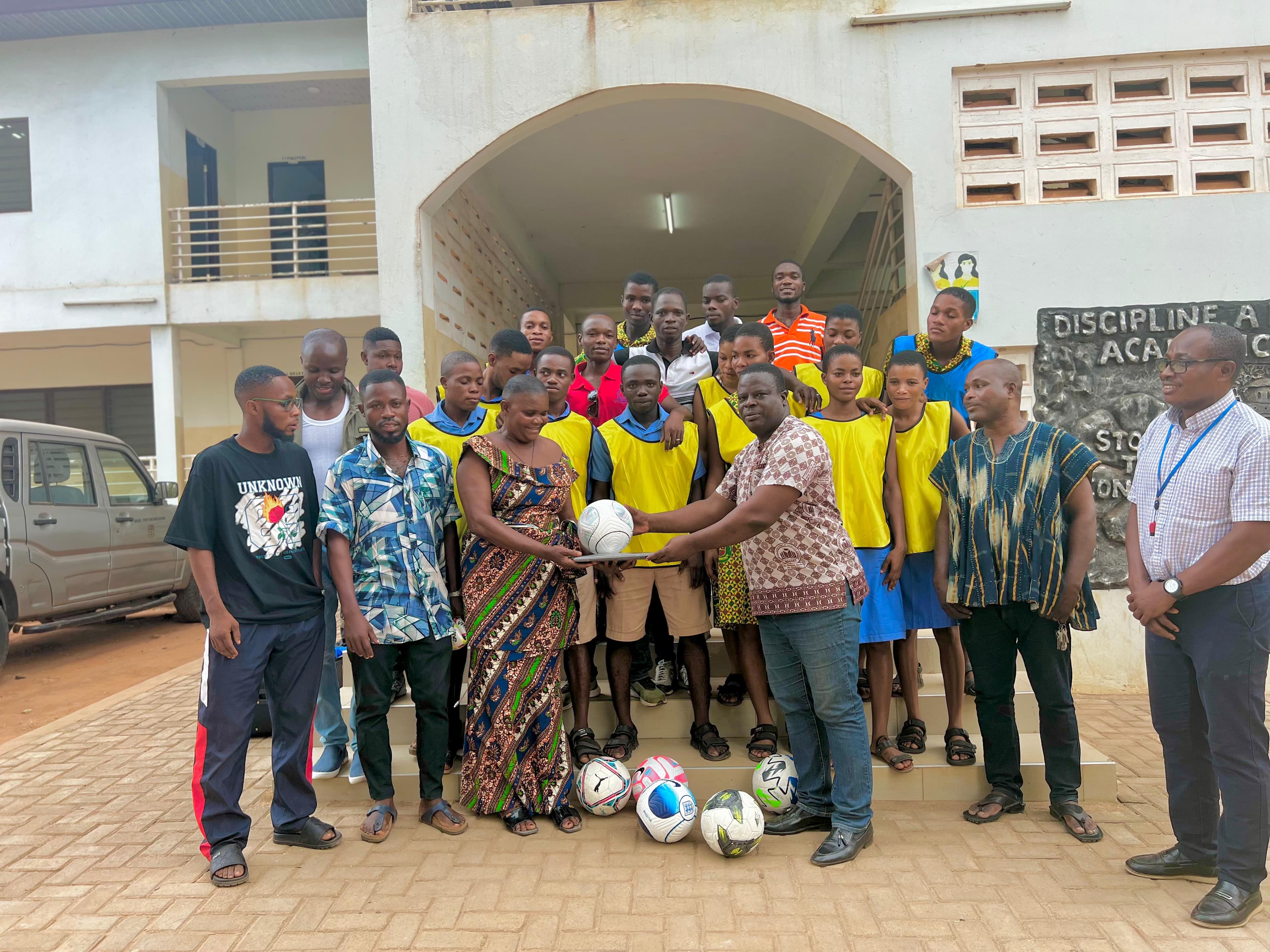 Founder Thomas Addai meeting with community elders in the Eastern Region